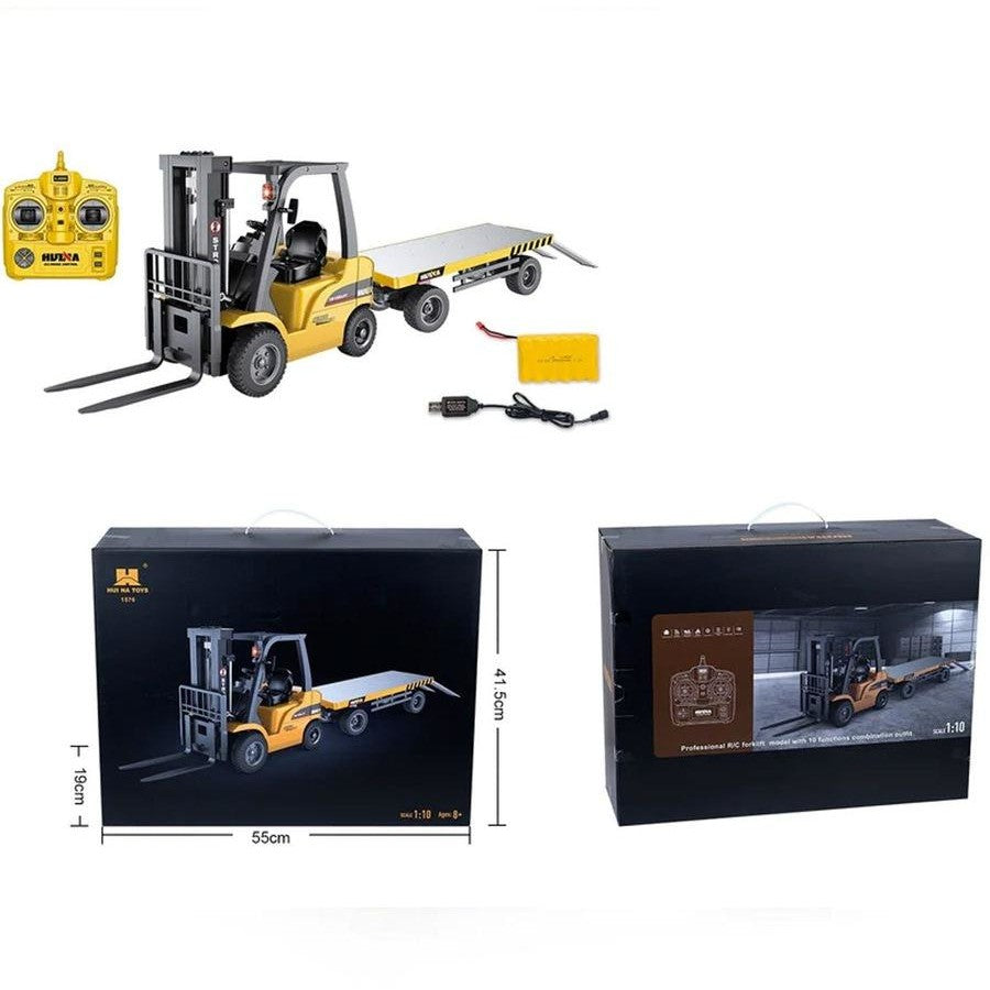 Huina 1576 1:10 RC Forklift + Flat Bed
