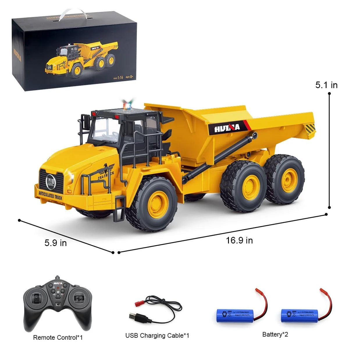 Huina 1553 1:16 RC Dump Truck