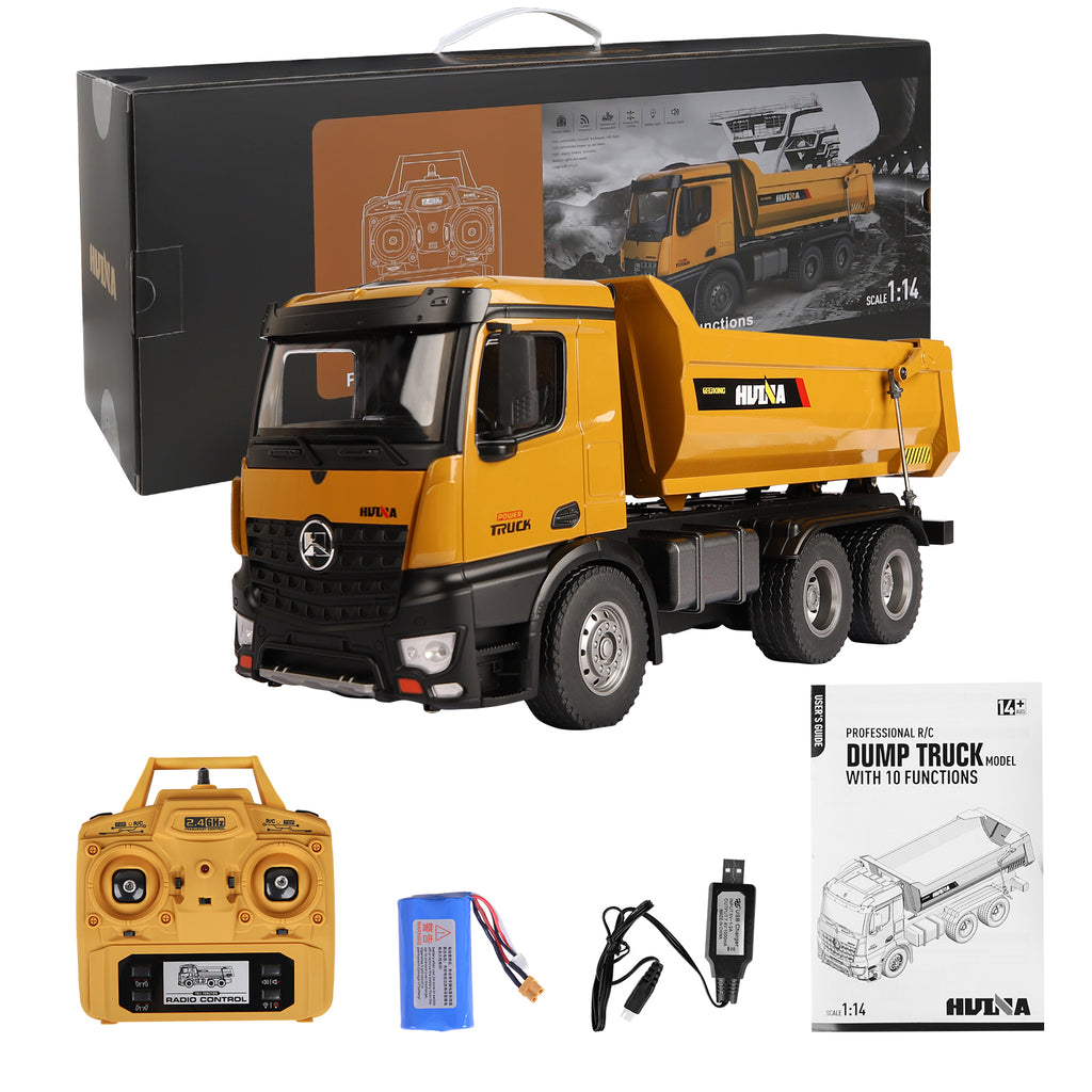 HUINA 1582 1:14 All Metal Heavy Duty Dump Truck Toy
